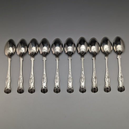 1914 年英國古董純銀茶匙 10 件組 152 克 Mappin & Webb